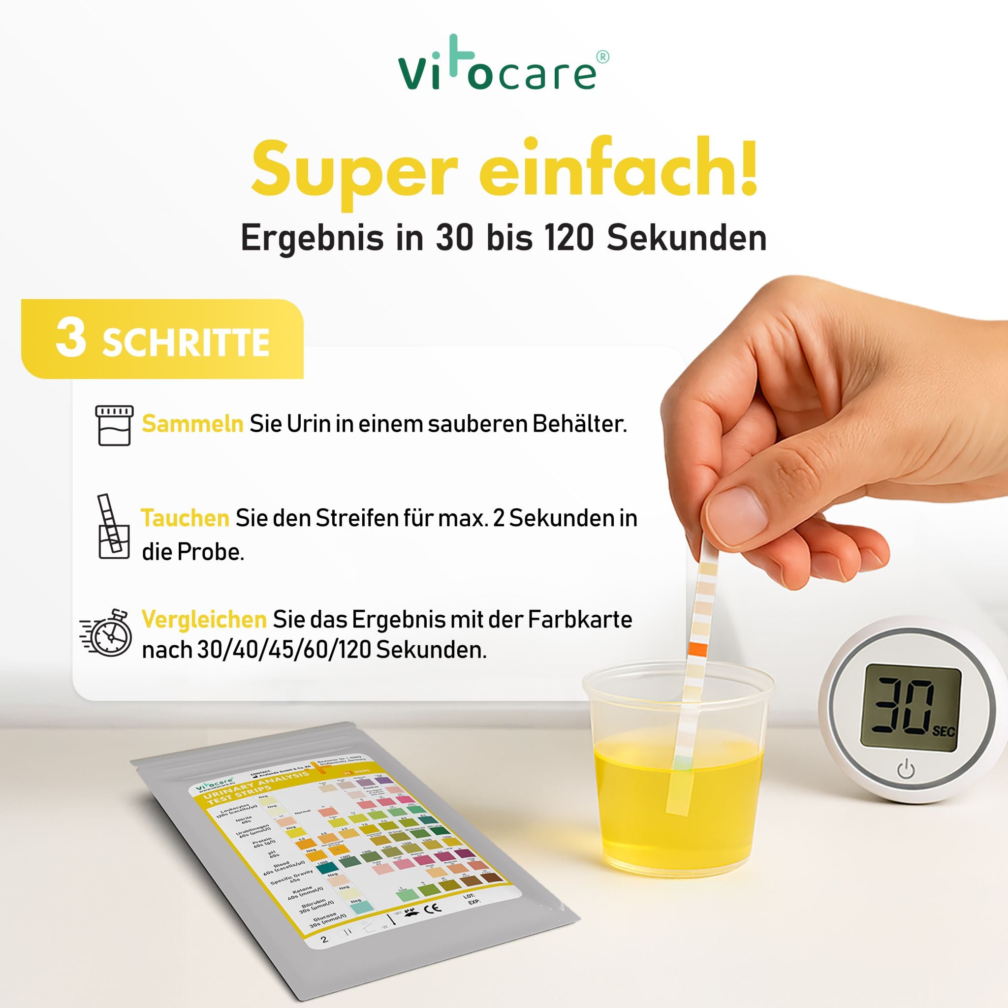 Urinteststreifen 10in1 | Urintest f. Zuhause | 25/125 Stk.