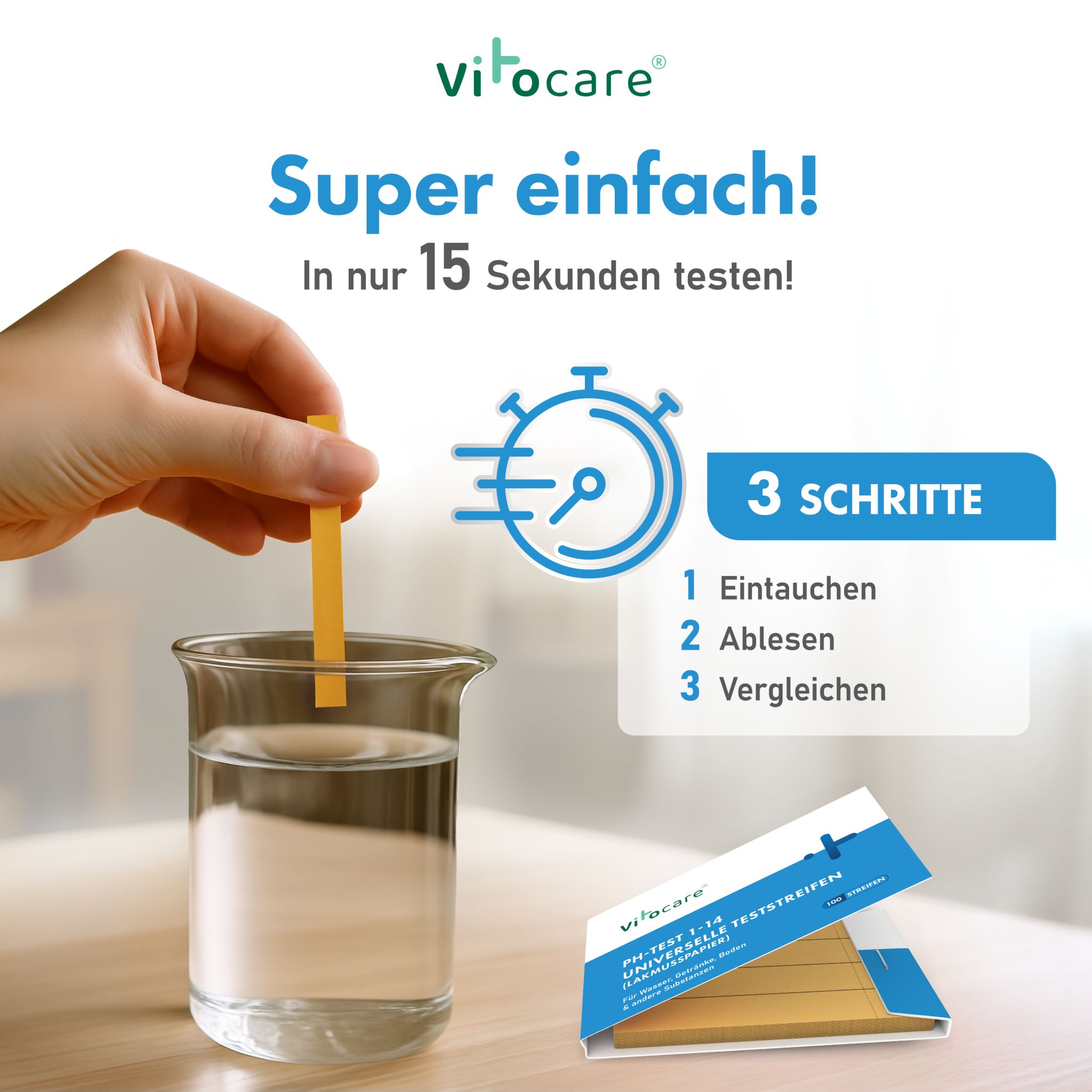 pH Teststreifen Lackmuspapier 1-14 | 100 Stk.