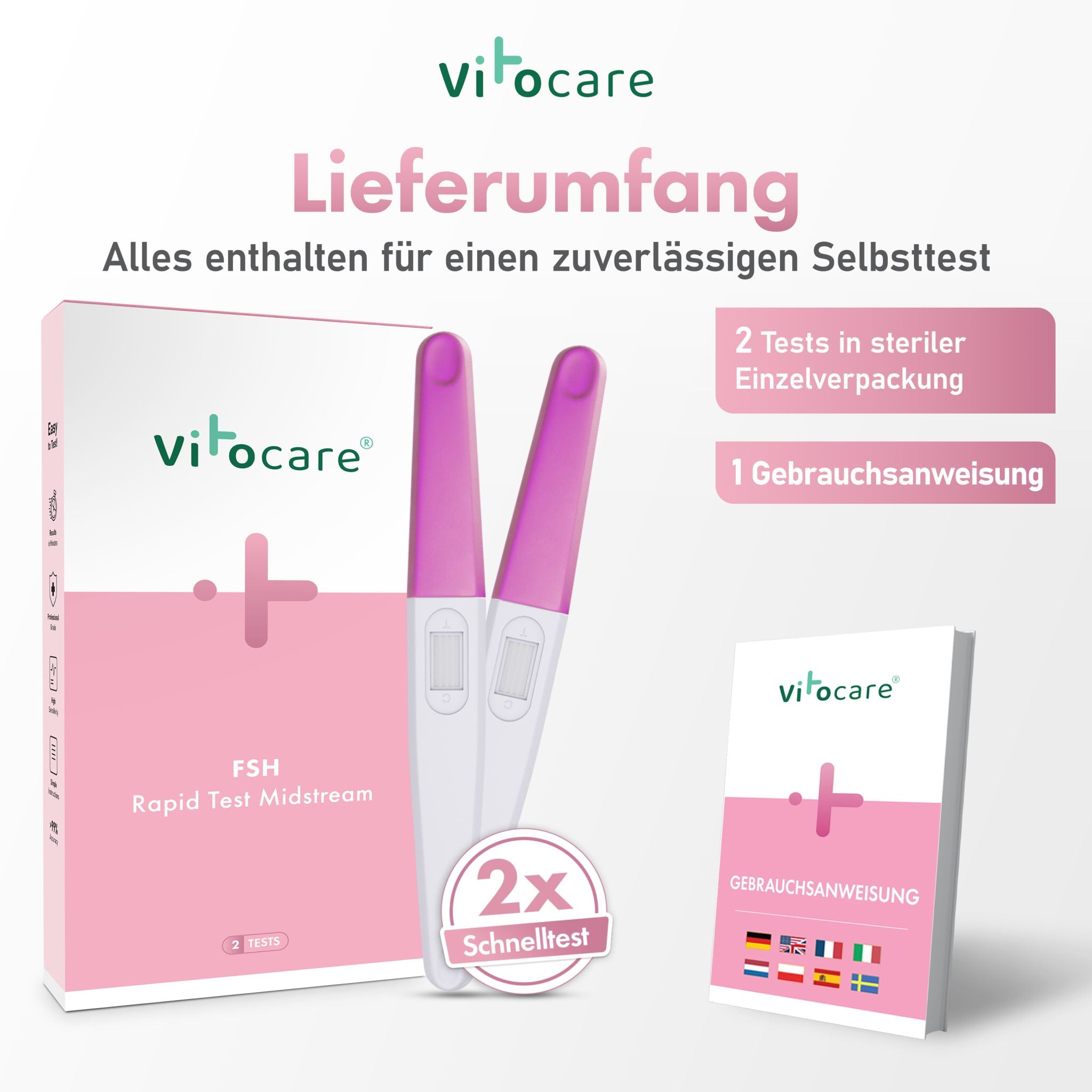 Wechseljahre Test FSH | Menopause Selbsttest f. Zuhause 2x