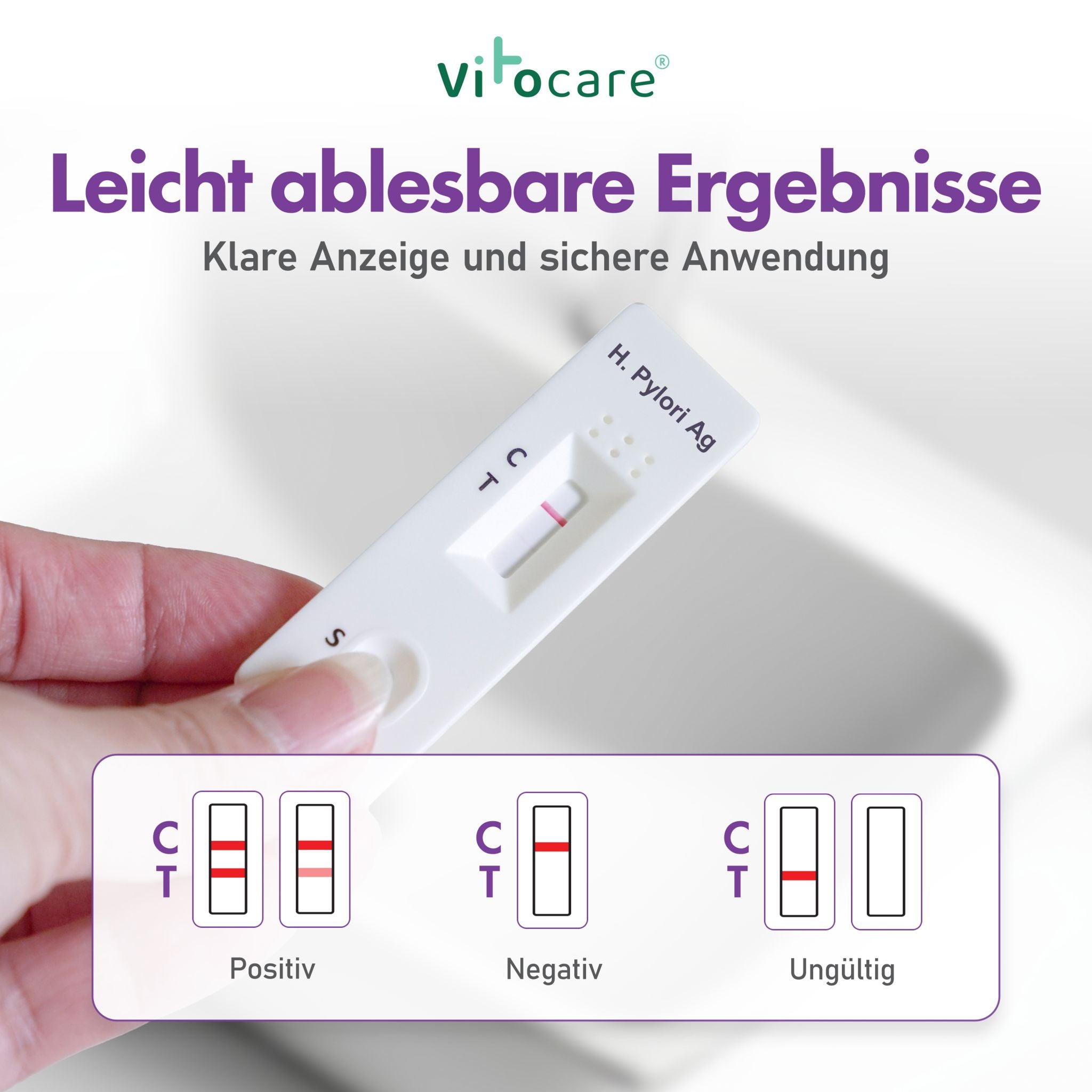 Vitocare Helicobacter Pylori Test | Stuhltest Magenbakterien 2x