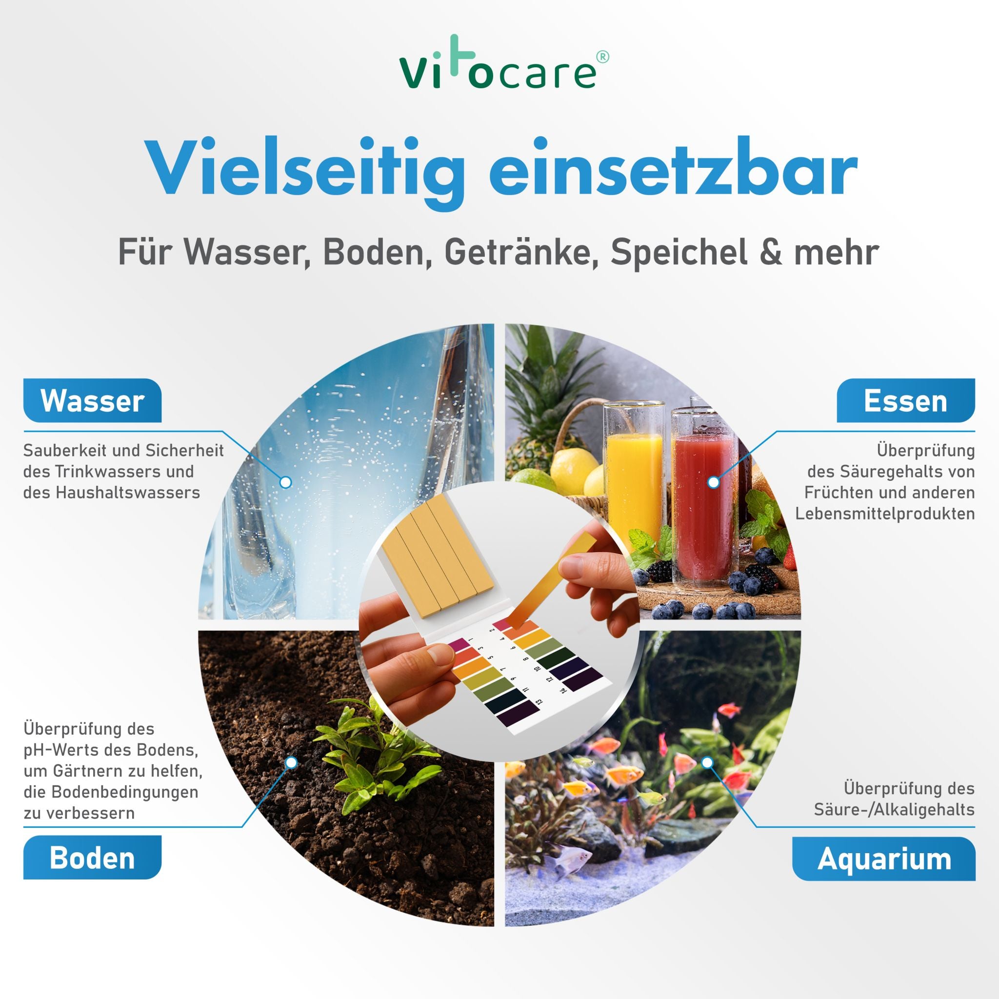 pH Teststreifen Lackmuspapier 1-14 | 100 Stk.