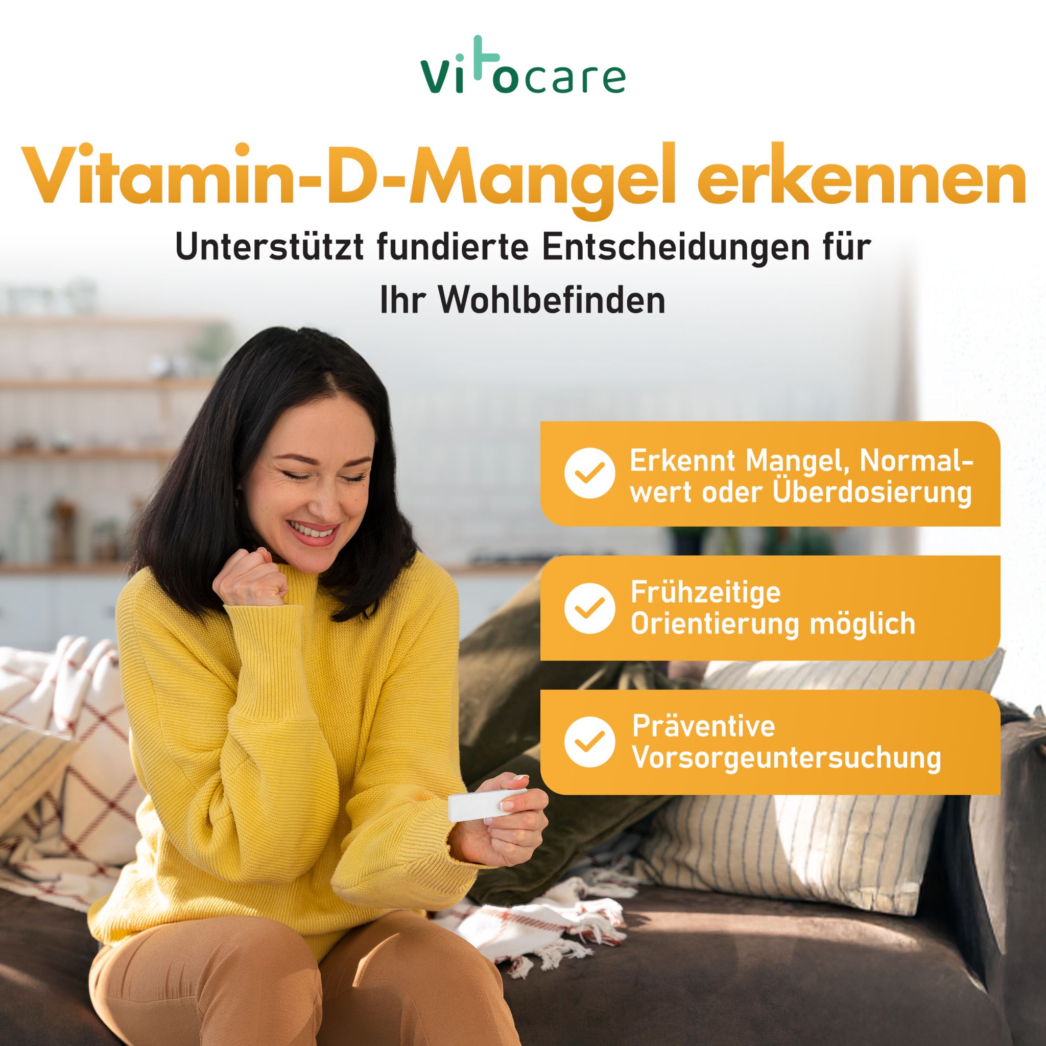 Vitamin D Test f. Zuhause | Vitamin D Mangel Selbsttest 2x